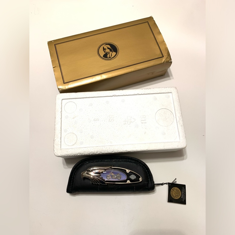 Franklin Mint Harley Davidson Heritage Softail Collector Knife with Case